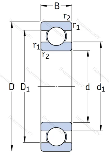 Однорядный шариковый подшипник 6319/C 3VL 0241 от производителя  SKF