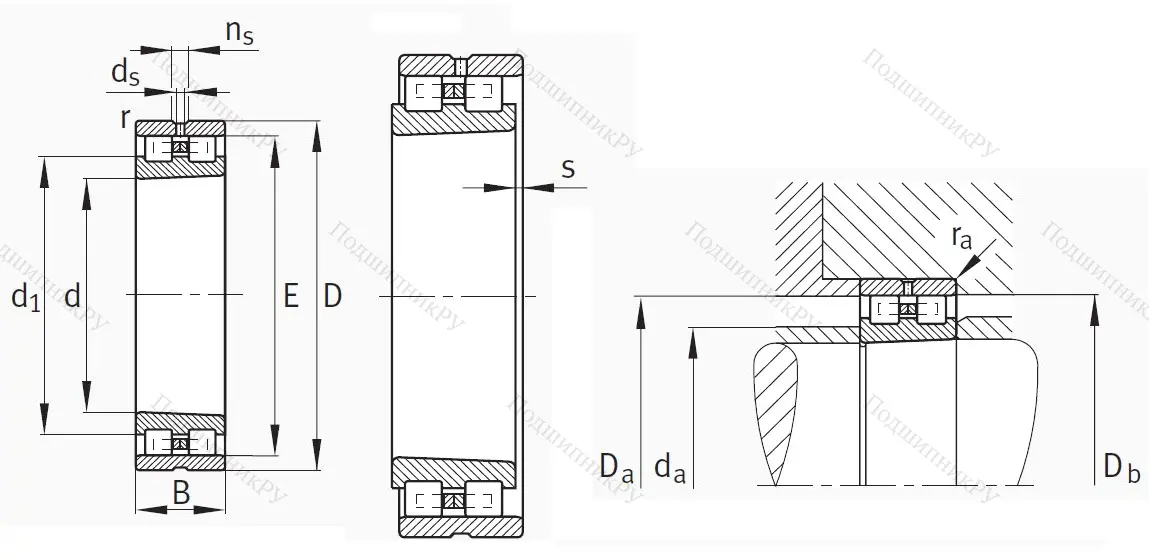 Роликовый цилиндрический подшипник