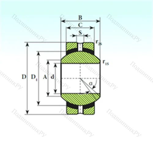 Подшипник скольжения сферический SSR 17