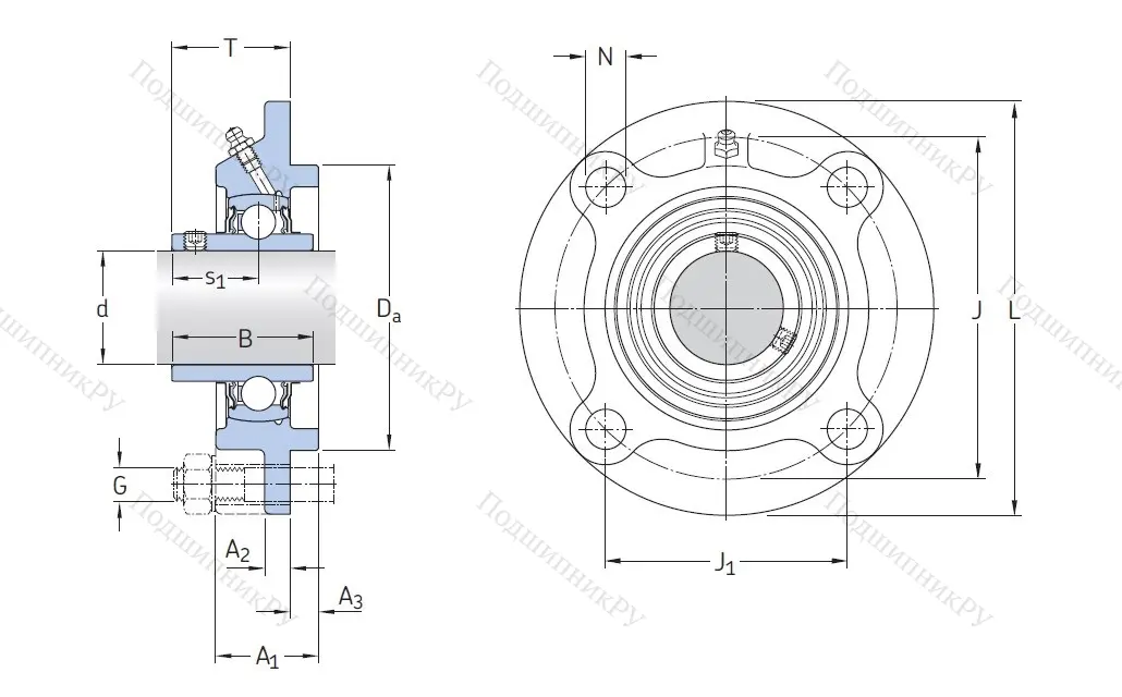 Подшипниковый узел FYC 30 TF
