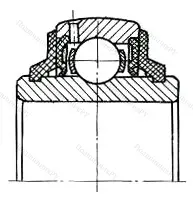 Подшипник  890308 размер 40x90x23 от производителя  ГПЗ-23