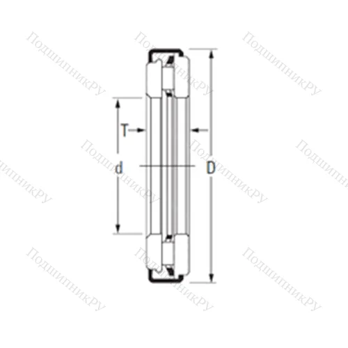 Подшипник игольчатый упорный AXZ 5,5 5 13