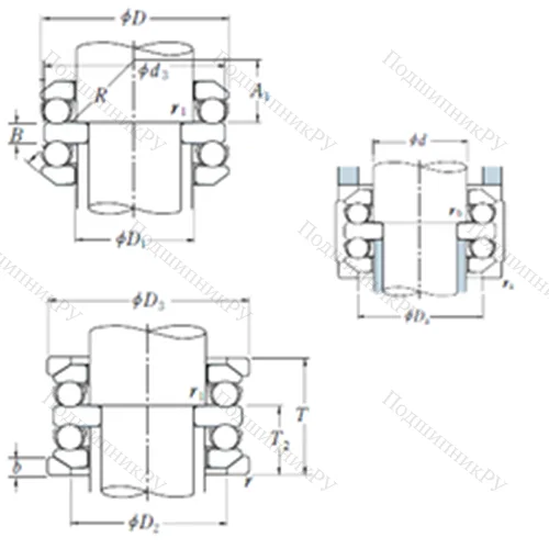 Подшипник шариковый упорный 54417XU