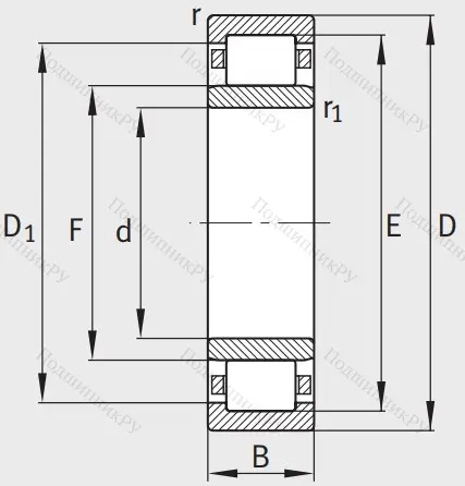 Роликовый цилиндрический подшипник NU 215 E XL TVP 2 от производителя  FAG
