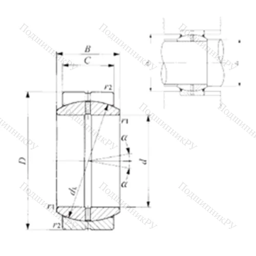 Подшипник скольжения сферический GE 120ES