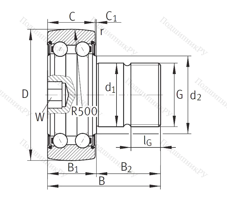 Подшипник KR 5206 2RS