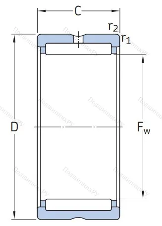 Игольчатый подшипник NK 85/25 от производителя  SKF