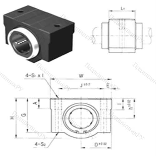 Подшипник шариковый линейный SC 25VUU
