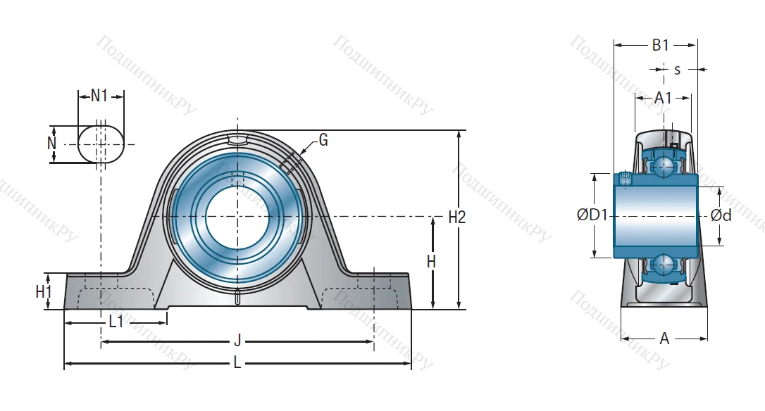 Подшипниковый узел UCPE 204