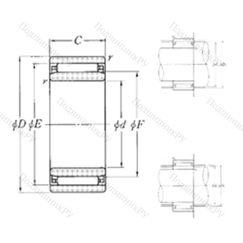 Подшипник игольчатый радиальный NAO-20?37?16