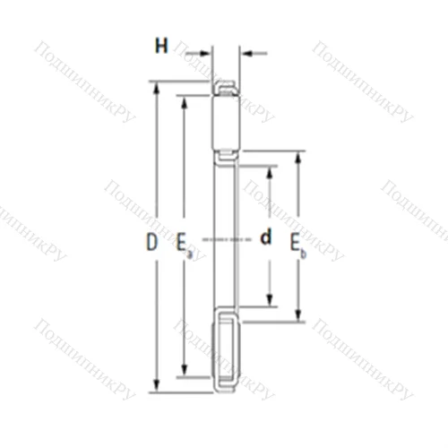 Подшипник игольчатый упорный TP 1226B