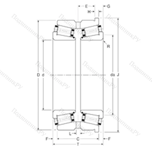 Подшипник роликовый радиально-упорный 141107X/141165XHS