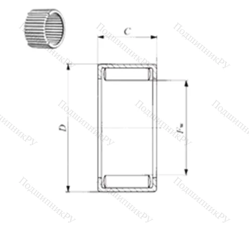 Подшипник игольчатый радиальный YB 55