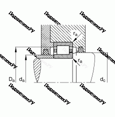 Подшипник NJ 308-E-TVP 2