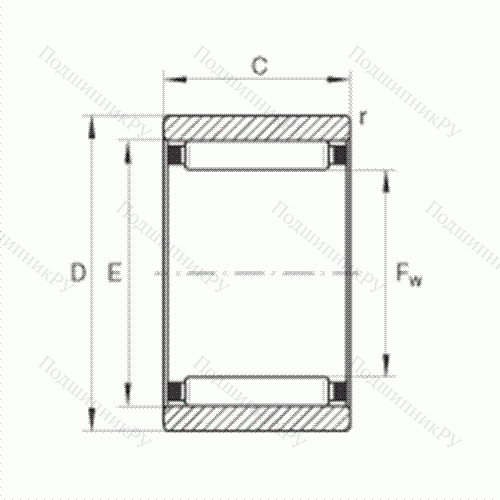 Подшипник роликовый игольчатый RNAO 12X 22X 12-TV
