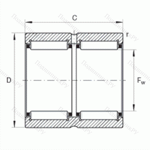 Подшипник роликовый игольчатый RNA 6907-ZW