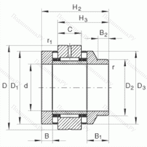 Подшипник комбинированный роликовый ZARN 3062-L-TV
